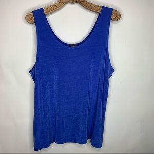 Chico's Travelers Tank Sz 3 XL Blue